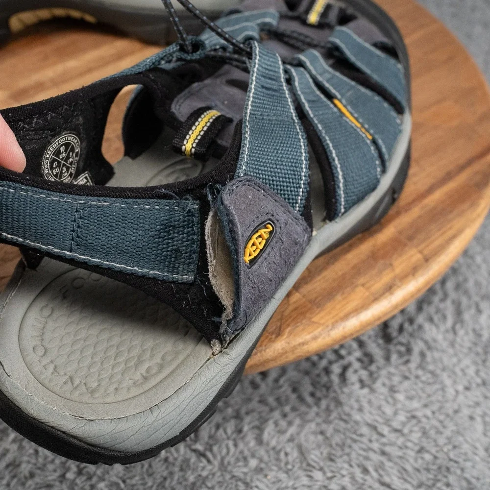 Men's KEEN Newport H2 WP Waterproof Sandals Trail Shoes Size US 10 Navy/Gray